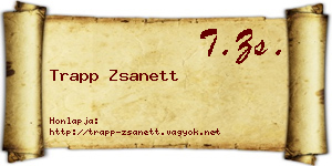Trapp Zsanett névjegykártya